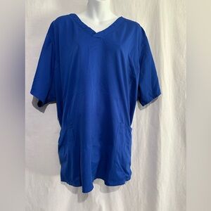Healing Hands Women’s Royal Blue Scrub Top 4X Stretch